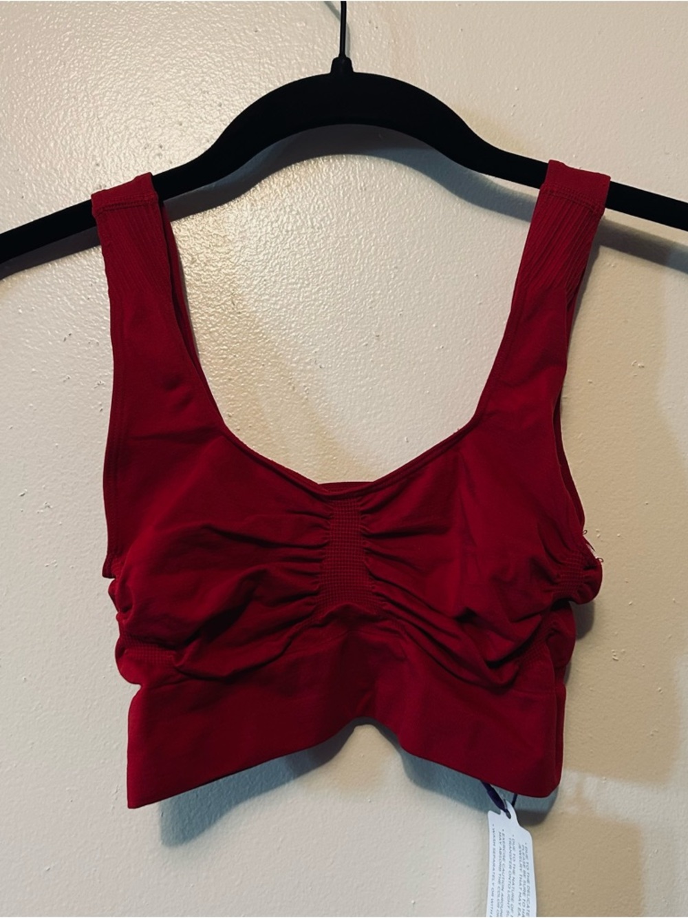 YITTY Red Scoop Neck Sports Bra
